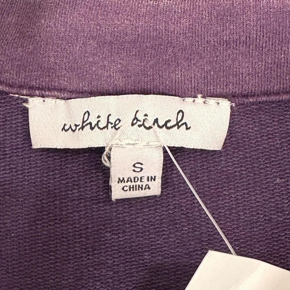 White Birch Sequin Trim Mineral Wash Shacket Womens Size S Purple Cotton Kidcore